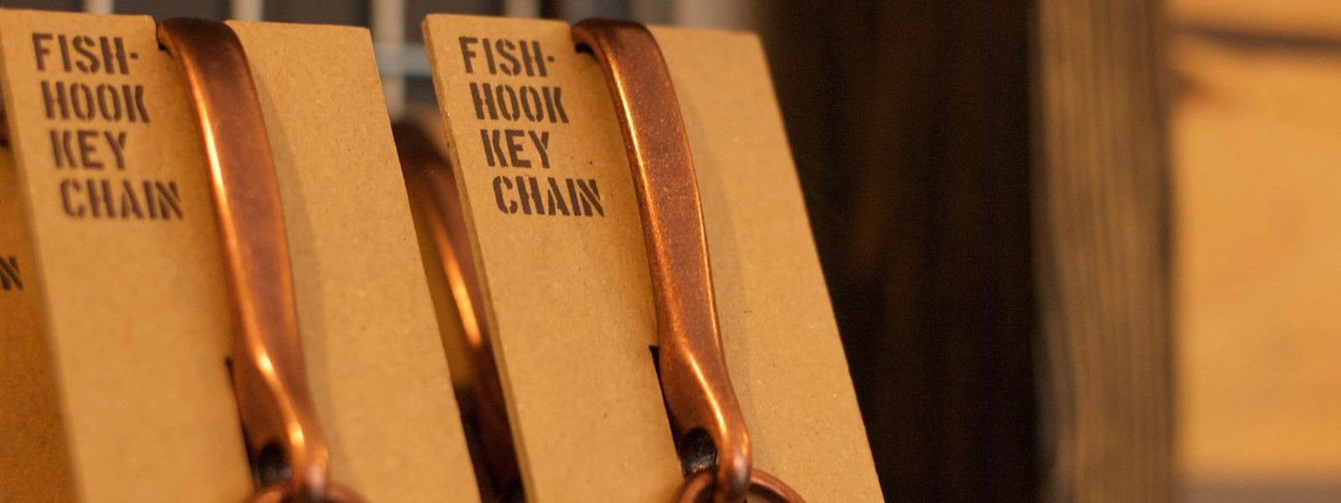 Copper Fish Hook Key Chains
