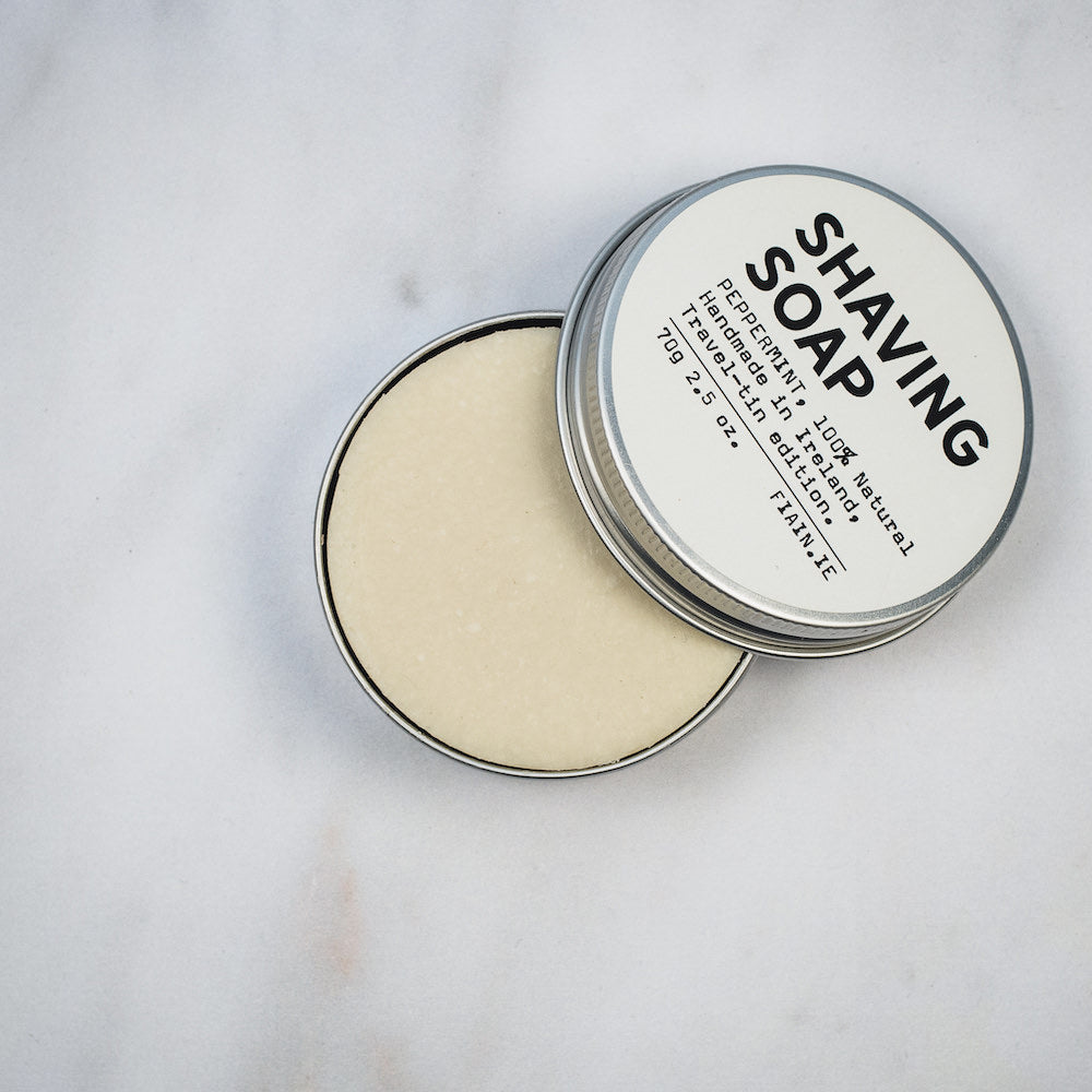Peppermint Shaving Soap | Travel Tin Edition