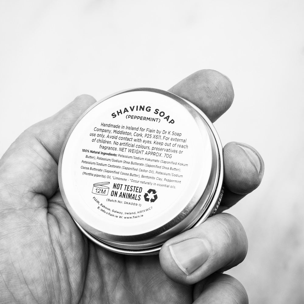 Peppermint Shaving Soap | Travel Tin Edition